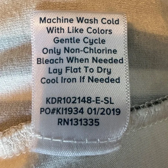 Allison Joy Navy and Gold Stripped Faux Wrap Dress - Picture 7 of 7